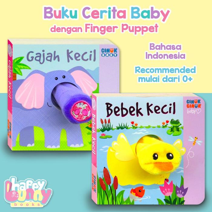 [Igloo Books] GAJAH KECIL / Bebek Kecil Finger Puppet Story Board Book (buku cerita baby)