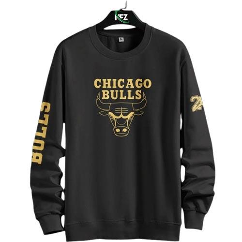 Bullz Sweater Crewneck Oversize Bigsize Distro Basic Motif Hitam Fleece Tebal Bulu Halus S M L XL XX