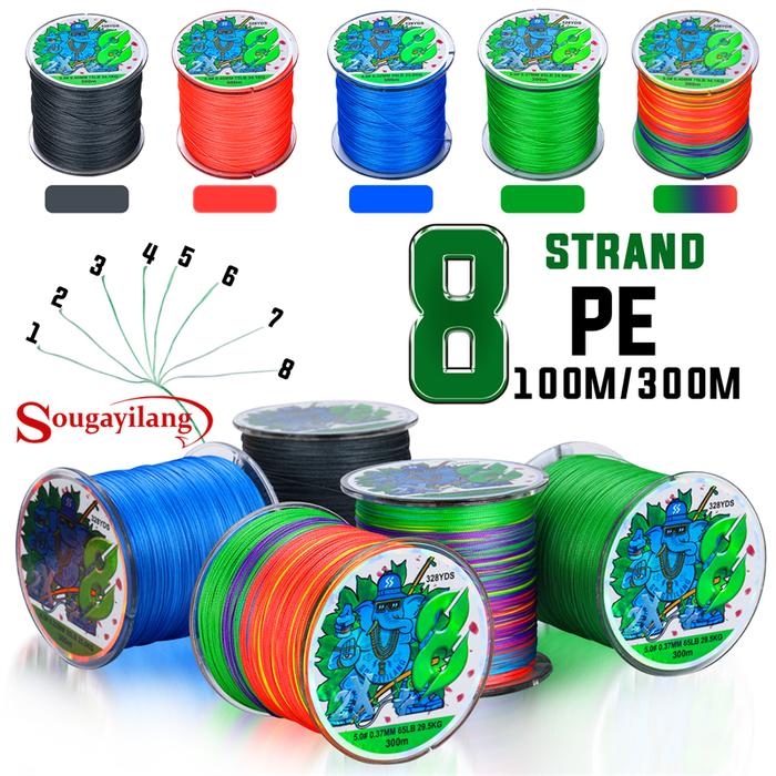 Sougayilang PE X8 Senar Pancing 300m Tali Pancing Line Senar Pancing
