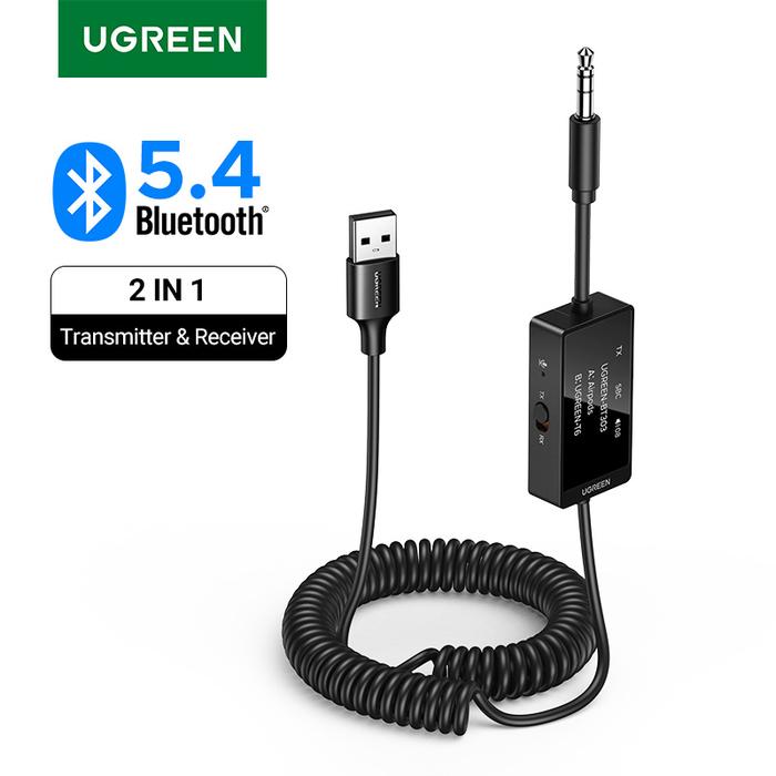 UGREEN Bluetooth 5.4 Music Receiver Transmitter Adapter OLED Display Wireless 3.5mm Audio USB Adapte