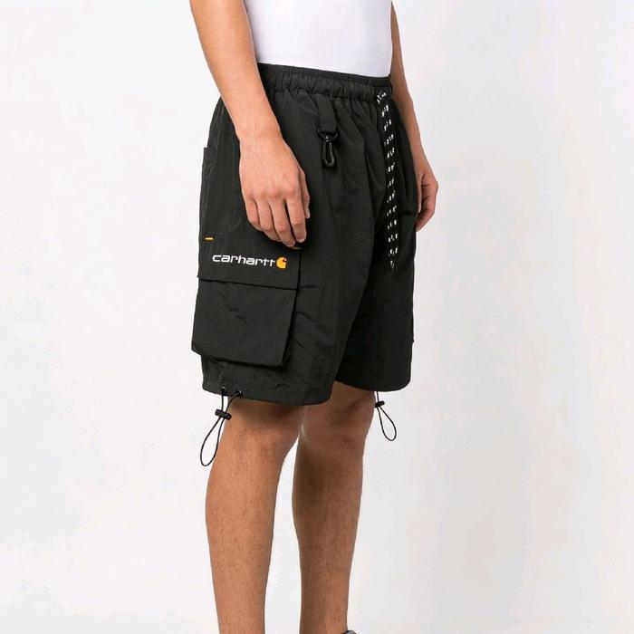 Celana Cargo pendek Carhartt Pria Desain nyaman dan simpel Bahan Parasut Dusky Crinkle Size M L XL X