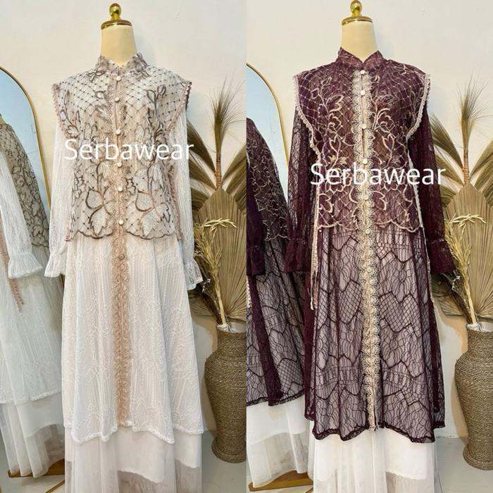 Alice Outer Tunik Rompi Tille Garden | Atasan Wanita | Outer Tunik | Outer Lebaran | Outer Kondangan