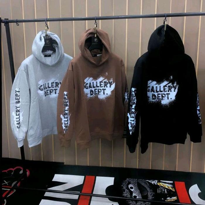 Hoodie Jaket Streetwear Pria Wanita Oversize Sweater Kupluk Grafis Gallery Dept Long Sleeve Big Size