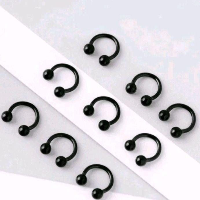 Anting Piercing Septum Bulat Terbaru Titanium Stainless Steel Anti Karat Dan Luntur Untuk Pria Dan