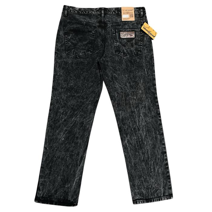 Wolflight Celana Jeans Pria Sandwash Black Regular Fit
