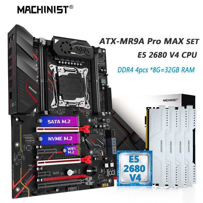 MACHINIST X99  Motherboard Combo Xeon E5 2680 V4 CPU kit LGA 2011-3