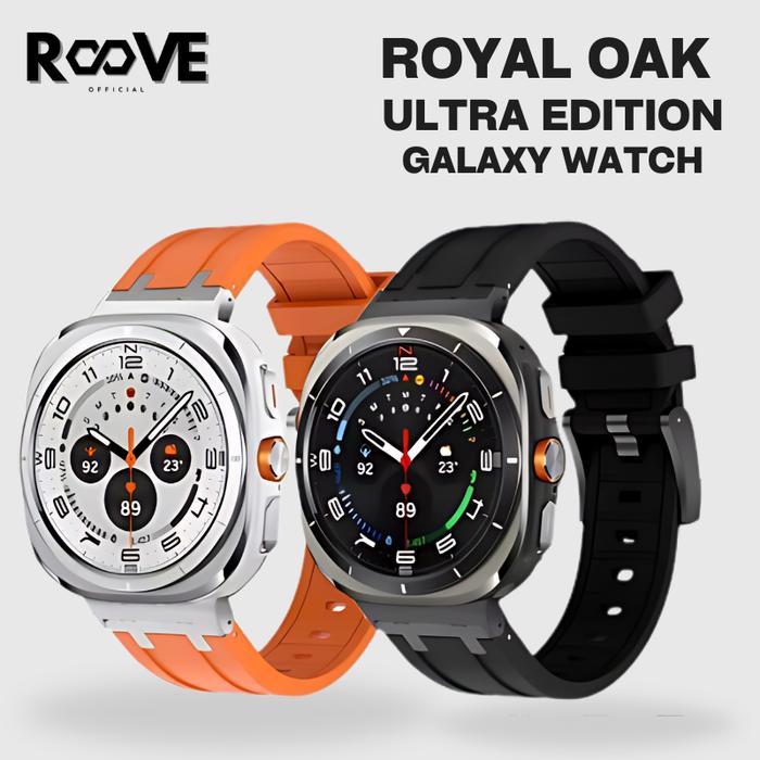 Roove Silicone Band Royal oak AP Rubber Strap Kompatible untuk Samsung Galaxy Watch 7 Ultra series 1