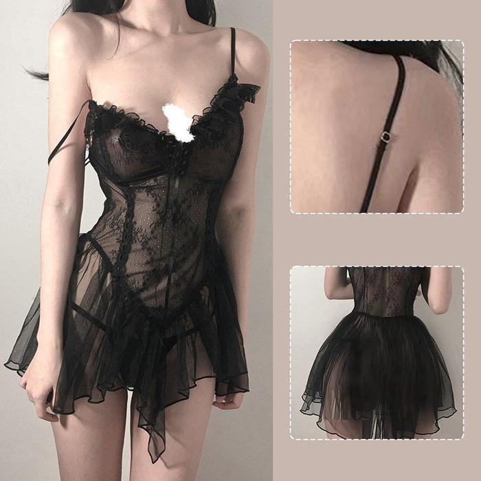 New Arrival NyalaCinta Gaun Tidur Renda Wanita Sling Tipis Bahu Terbuka Desain Elegan Sexy