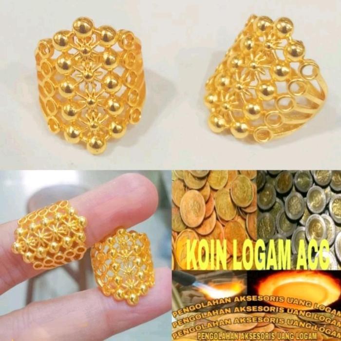 PERHIASAN WANITA CINCIN KOIN MALAYSIA MOTIF JANDA TIDAK LUNTUR EDISI 1993_1990 KOIN LAMA - 9