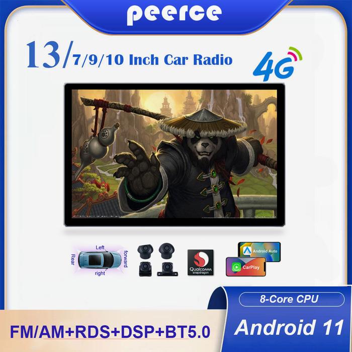 360° Panoramic Camera Monitor Qualcomm Universal HeadUnit Car Radio