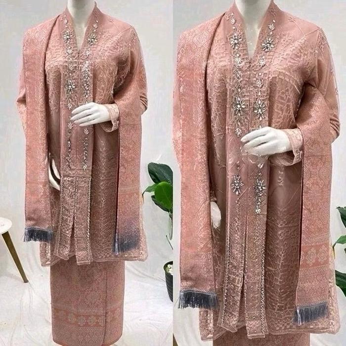 ￼Bisa Cod Set Kebaya Songket Selendang V Kartini By FauzanaStore01 / Kebaya Jumbo Ld 130 / Kebaya Ib