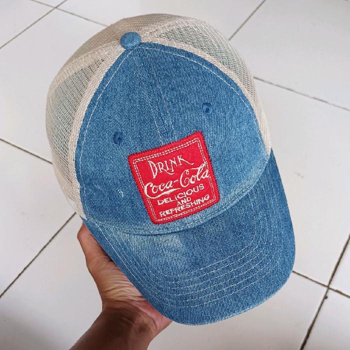 topi coca cola jaring second