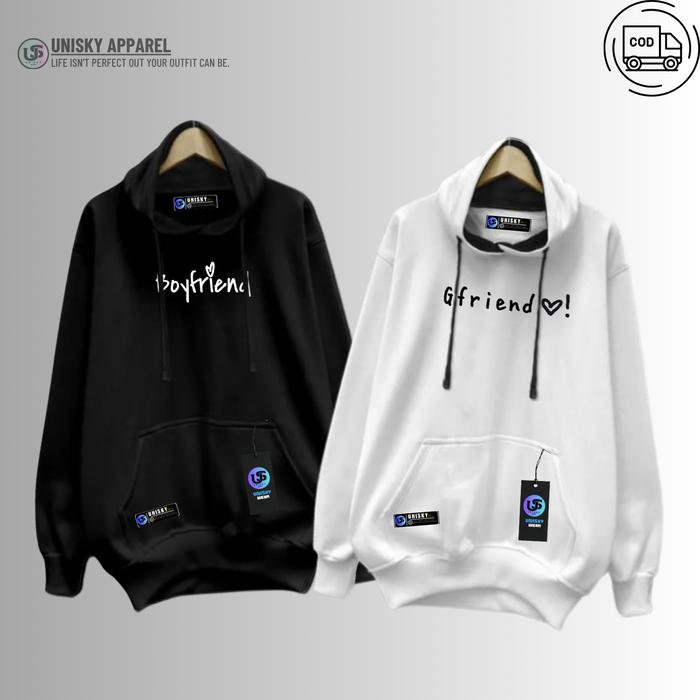 Unisky Switer Hoodie Pasangan Romantis Sweater Untuk Pria Wanita Tampil Serasi Hoodi Couple Size M L