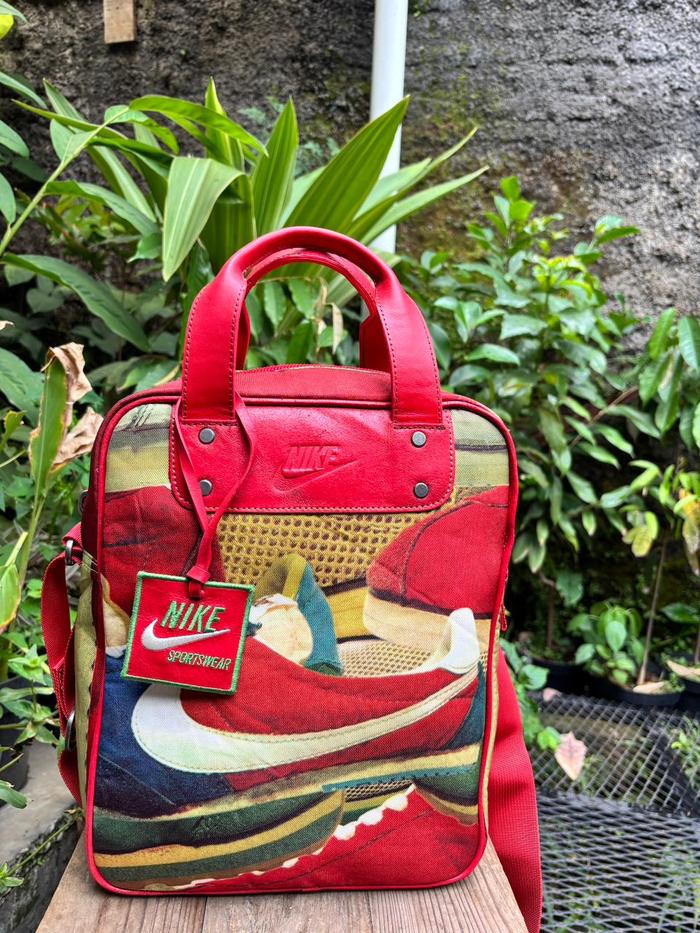 Sling Bag Nike Unisex Shoe Print Club Bag | Nike Cortez Priniting Crossbody | Tas Selempang Nike 00s