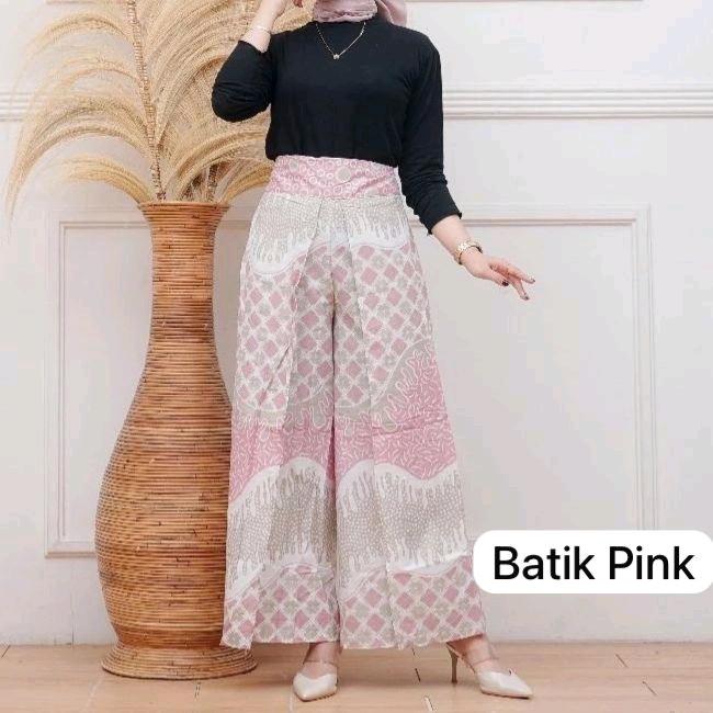 Kulot Batik Layer / Celana Panjang Lebar kulot Batik tumpuk