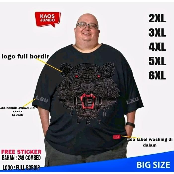 KAOS BORDIR LEU MACAN ELEGAN DAN GARANG FREE STICKER