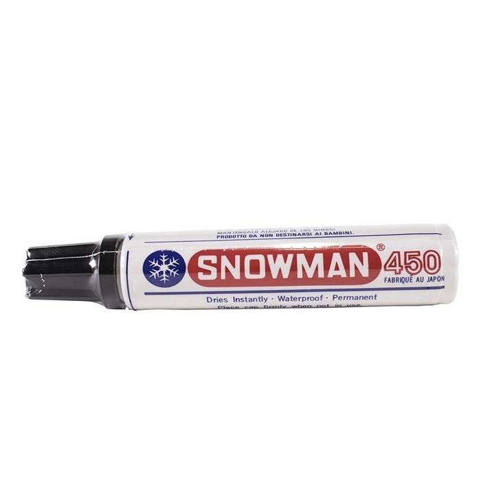 Spidol Hitam Snowman Jumbo J-450 Black Permanen Permanent Marker Tip Anti Air Mudah Kering Quick Dry