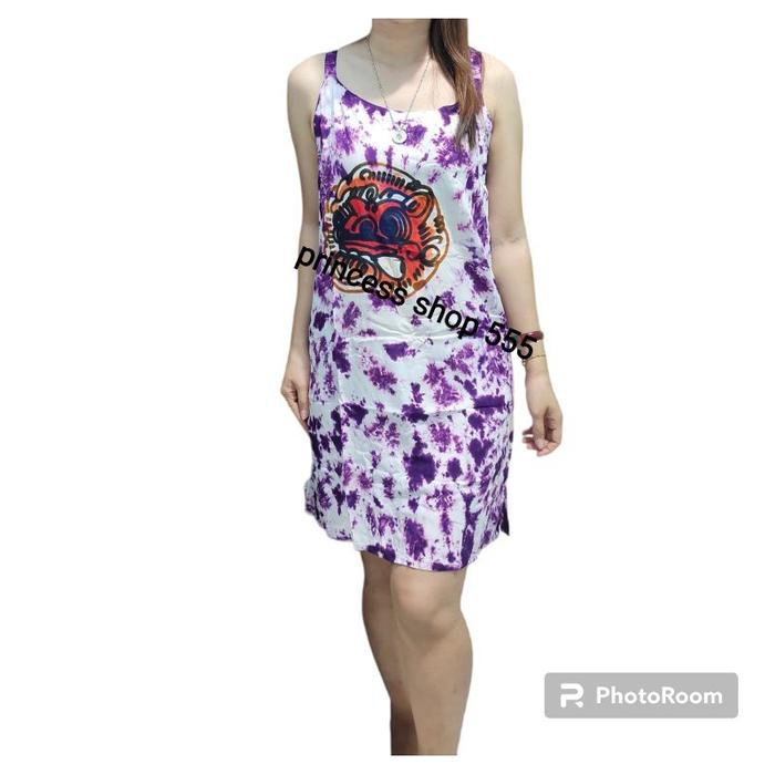 Daster Tank Top Tali Tiedye Wanita Dewasa Khas Bali Size M, L, Xl, Xxl Bahan Tebal Dan Adem Terlaris