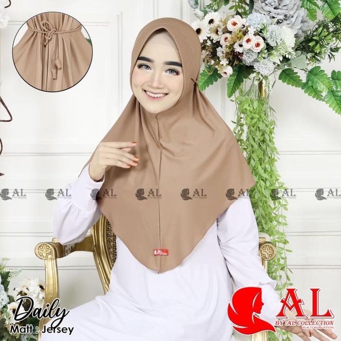 Jilbab Instan Daily Bergo Pet Tali Kepang Ropel Premium Size Menutupi Dada | Kerudung Casual Hijab W