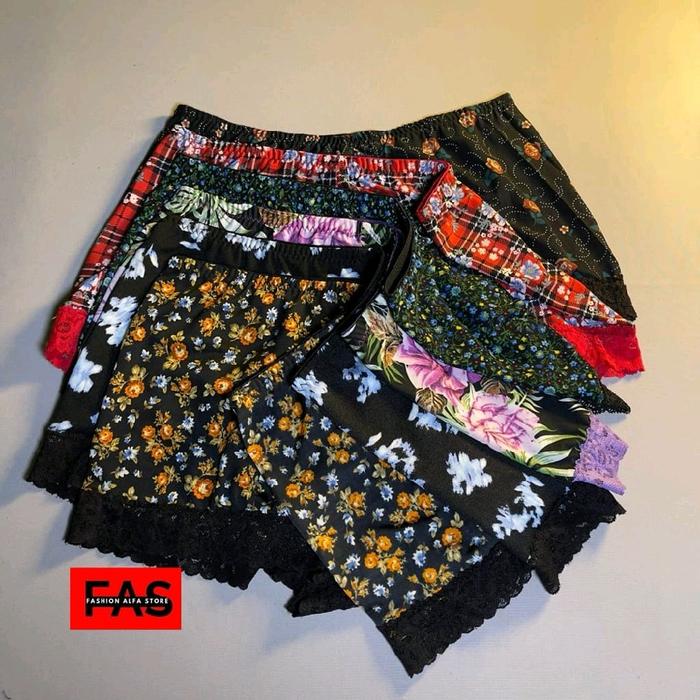 6pcs Celanadalam Hotpants Wanita Murah/jumbo/Nyaman/Premium Shorts Dewasa Original Bahan Rayon super