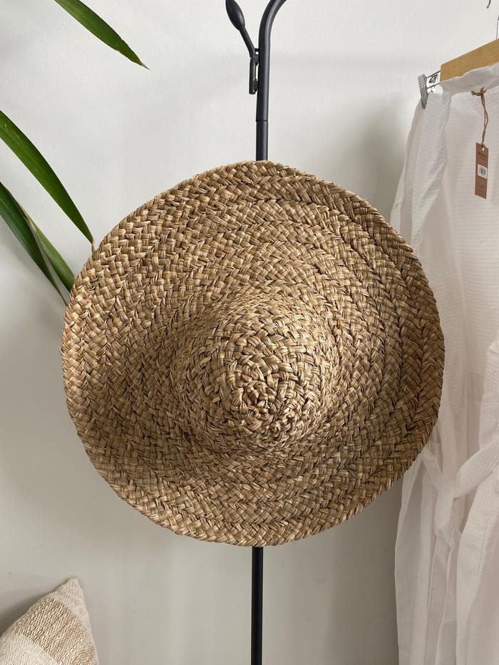 Topi bundar anyaman mendong - Mendong hat original