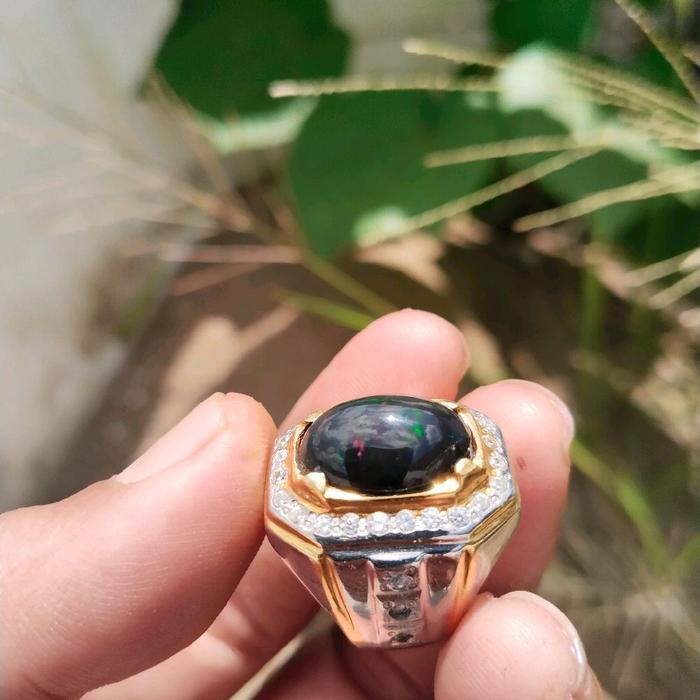 batu kalimaya black oval banten