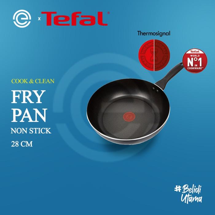 TEFAL Panci Penggorengan 28CM - Cook & Clean Frypan