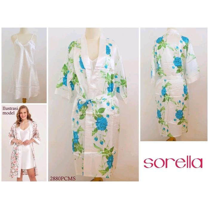 Lingerie Kimono Set Sorella 2880 Premium Elegan Bahan Katun Ukuran All Size