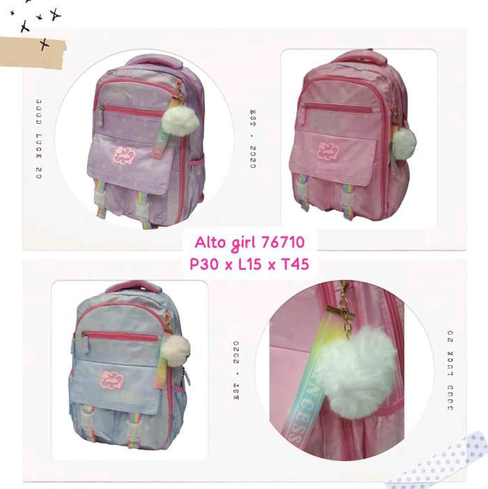Tas wanita ransel alto girl model kulkas 76710 Backpack Sekolah