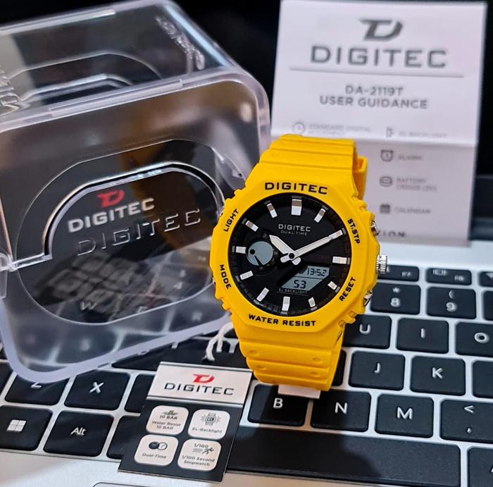 Jam Tangan Pria Digitec DG-6062T Dual Time Hari Tanggal Bulan, Alarm, Chrono Aktif Strap Rubber Inc.