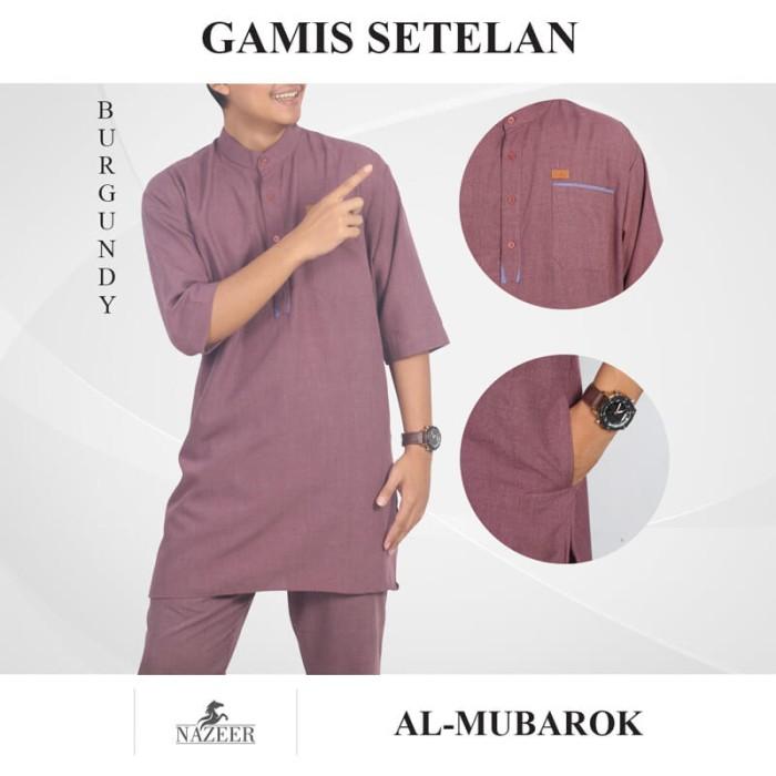 Gamis Setelan Pria Baju Muslim Dewasa Nazeer Al Mubarok