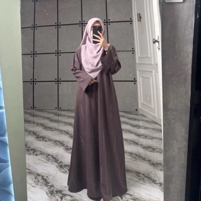 Elhijab - Tamara Abaya Ready Stok Gamis Series Tanpa Hijab Bahan Sabrina Anti UV Abaya Gamis Terbaru