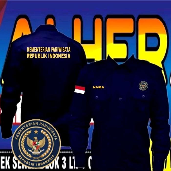 kemeja KEMENTERIAN pariwisata baju KEMENTERIAN pariwisata seragam kementerian pariwisata Pdh KEMENTE