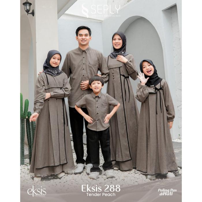 Sarimbit Terbaru Eksis 288 Tender Peach/Cod/Baju Lebaran/Gamis/Koko/Seragam Keluarga