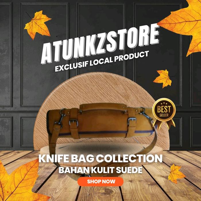 tas pisau/knife bag/kulit suede