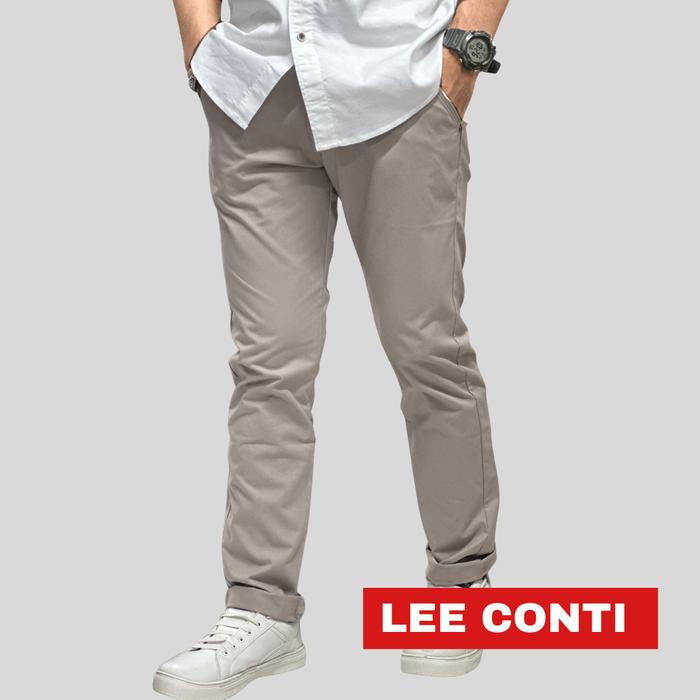 LEE CONTI Celana Panjang Pria Chinos Stretch ( TA )
