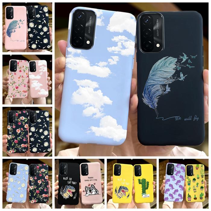 For OPPO A74 Case A74 5G Cover Case Stylish Silicone Candy Color