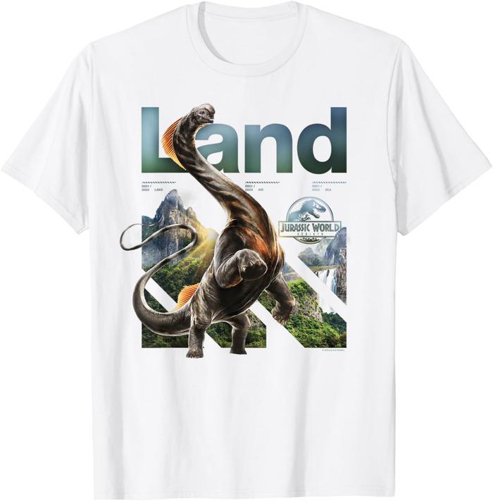 Amber's Baju Kaos Anak dan Dewasa 24s Unisex Jurassic World Rebirth Titanosaurus Land Dinosaur T-Shi