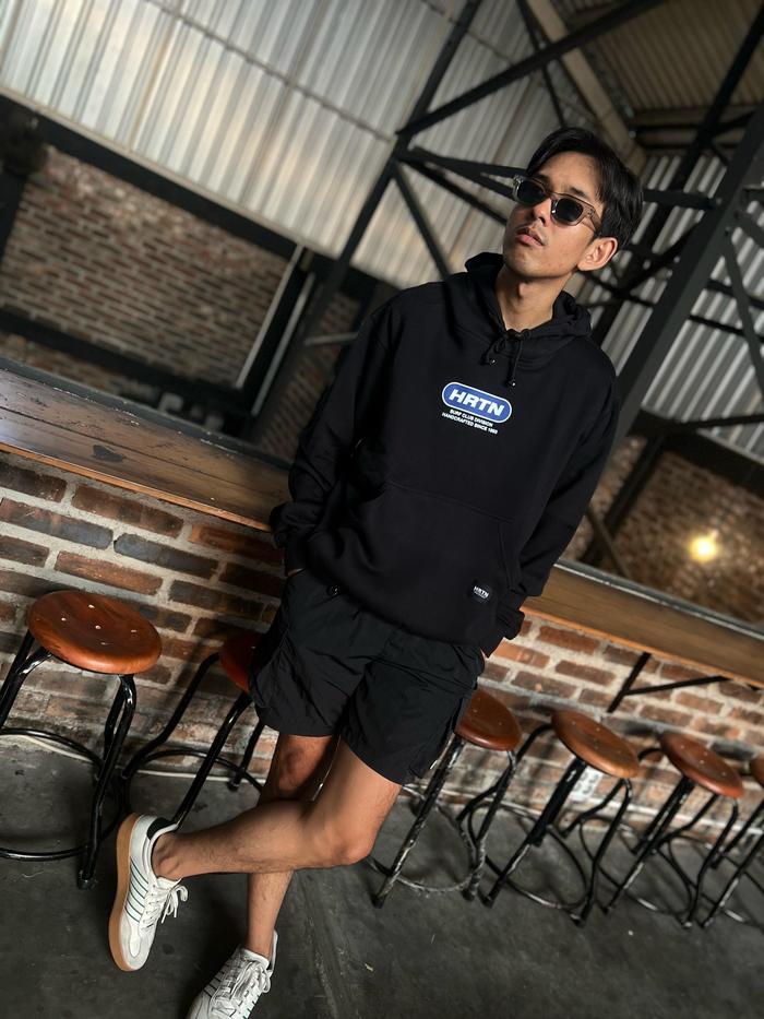 Jaket Hoodie Brand Lokal HRTN Supply Capsule Blue Logo Unisex