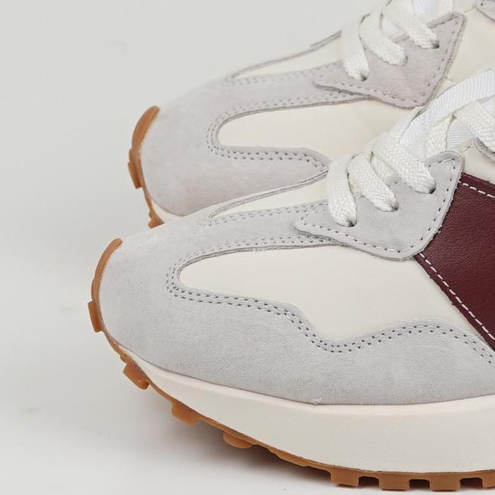 sepatu kasual pria wanita sneaker 327 STAUD White Burgundy