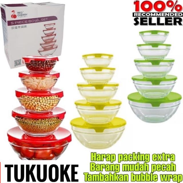 Mangkuk Beranak 5Susun Set Bowl Diamond Kimglass Set Mangkok Kaca / Glass Set Beranak Bowel 5 Susunn