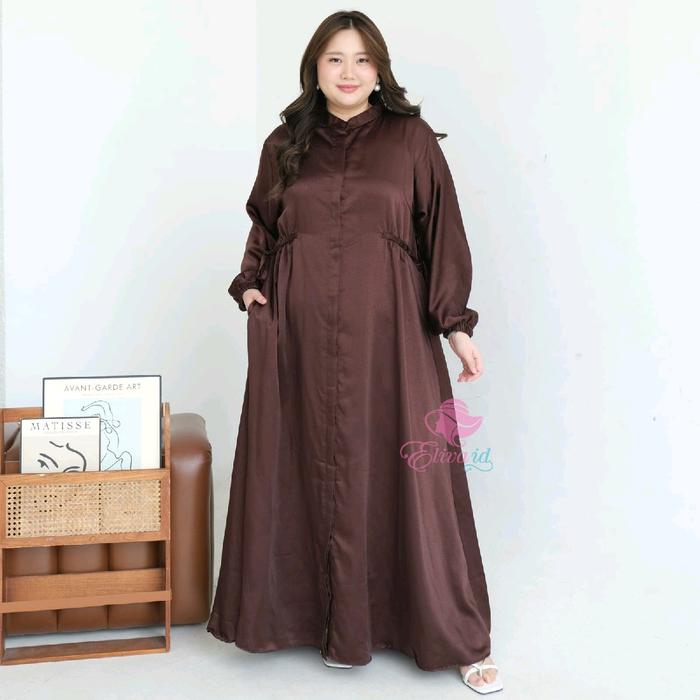 Jumbo Gamis Vivian polos maxmara marbela mahogany ld 120 130 140 cm