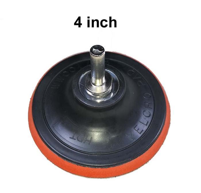 Polisher Pad 4 inch Set Adapter Bor Tatakan Spon Wool Amplas Poles