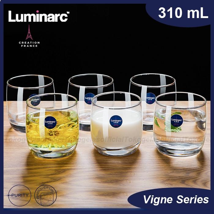 1 SET ISI 6 PCS LUMINARC GELAS WHISKEY VIGNE 310 ML LUMINARC - GELAS KACA - GELAS BEER