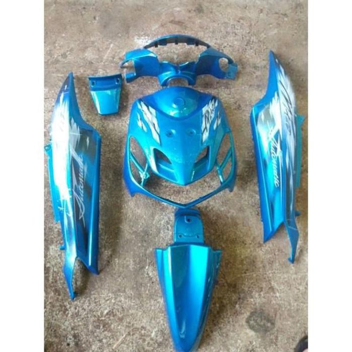 Fullset cover body halus mio smile biru+stripping