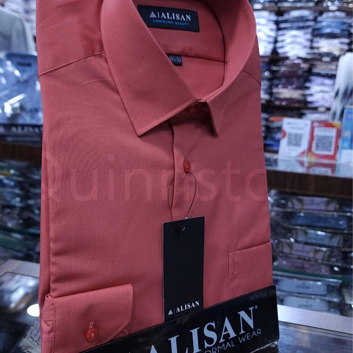ALISAN Original Kemeja Polos Lengan Panjang - Reguler - Fanta #2 - Varian Size 14 - 17.5