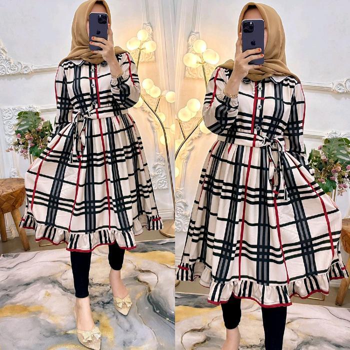 TUNIK VOXY KOTAK BELT Atasan Wanita