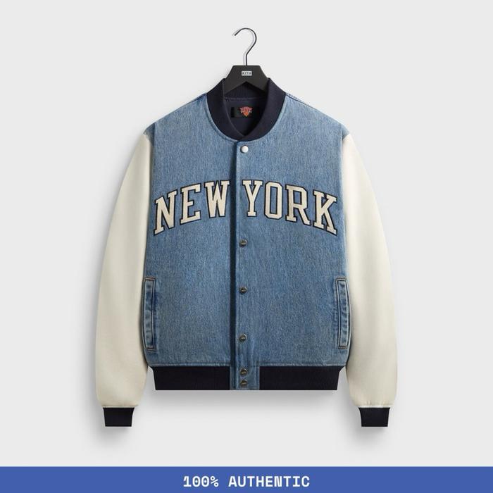 Kith for the New York Knicks Denim Marvin Bomber