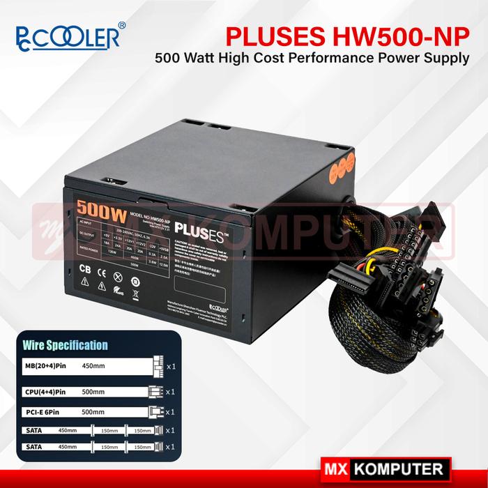 PSU PCCOOLER 500W Pluses HW500-NP Power supply PSA