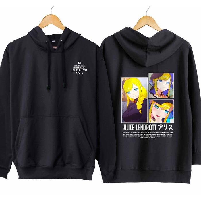 Jaket hoodie jumper infinite ALICE LENDROTT - SHINIGAMI BOCCHAN TO KURO MAID material cotton fleece